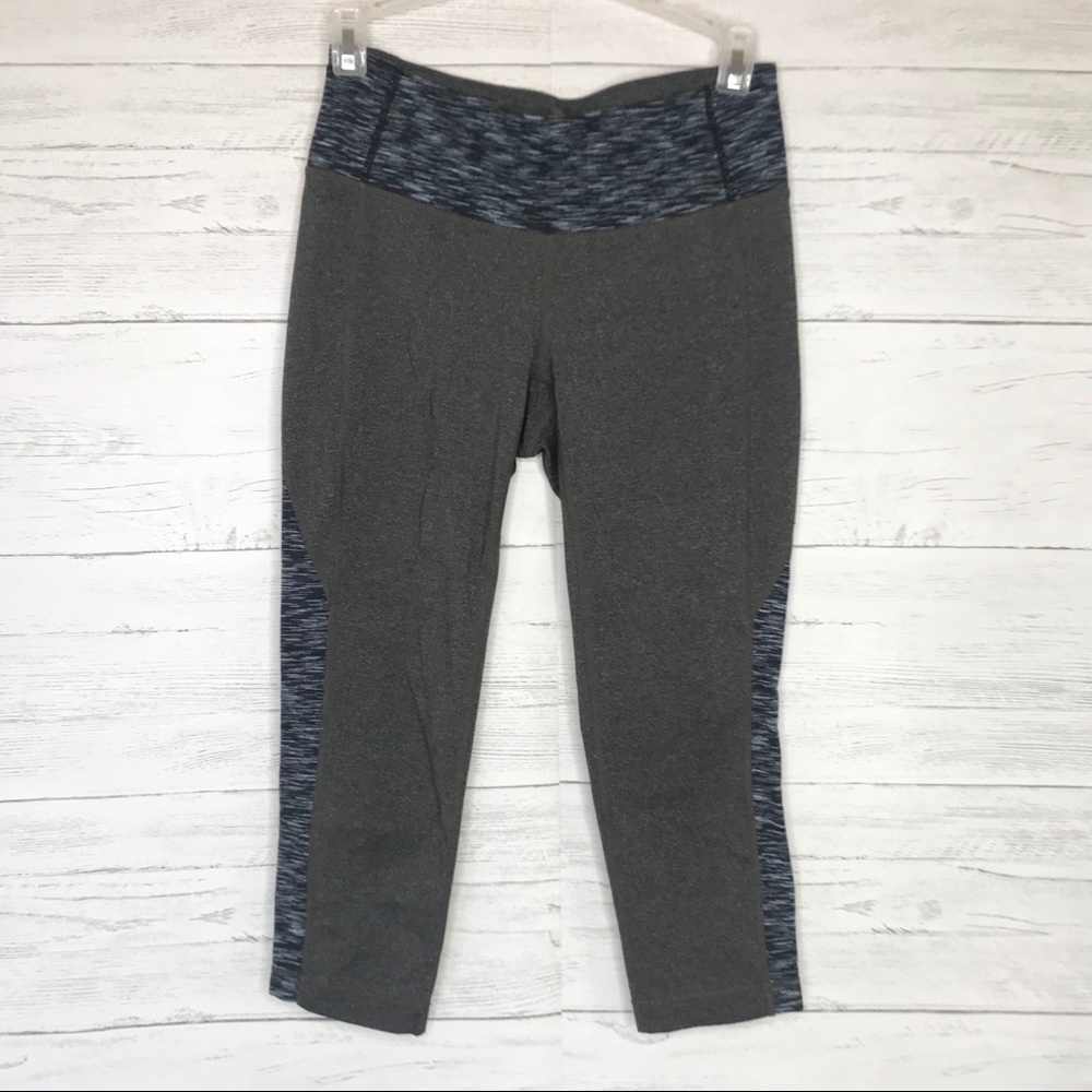 Athleta Heather Gray Blue Capri Crop Leggings